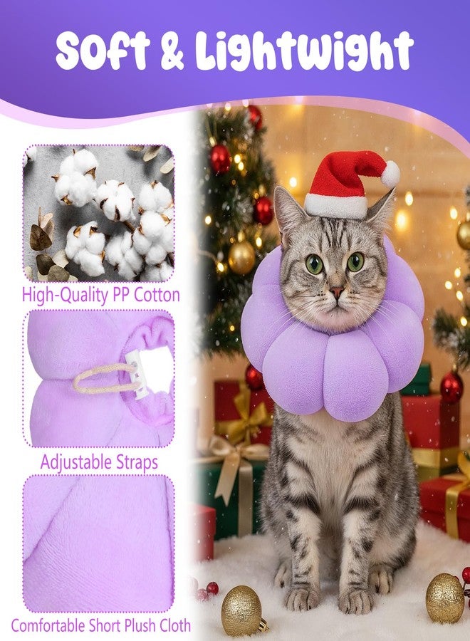 Hpmjz Cat Cone Collar Comfy Flower Style Elizabeth Collar Soft Waterproof Cat Recovery Collars Stop Licking Scratching After Surgery Cute Adjustable Lightweight Kitten Collars for Cats Kittens Small Dogs - Image 3